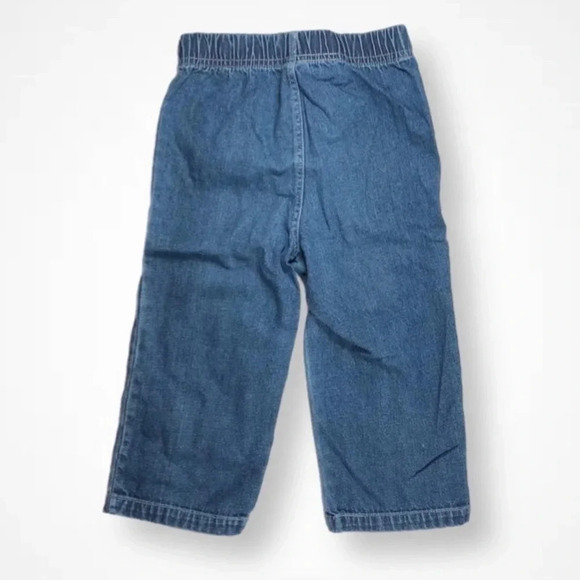 4/$20  Blue Pull Up Embroidered Jeans - Picture 3 of 4